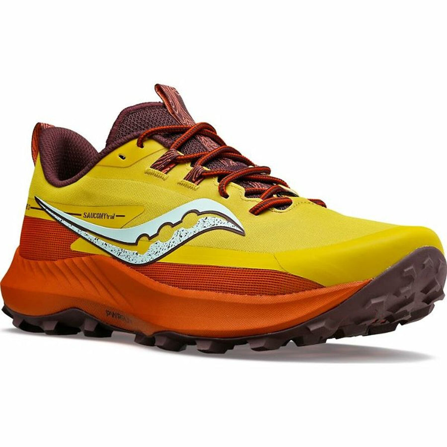 Running Shoes for Adults Saucony Saucony Peregrine 13 Yellow Lady Orange