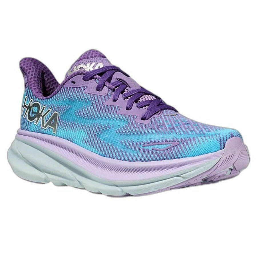 Running Shoes for Adults HOKA Clifton 9 Aquamarine Lady