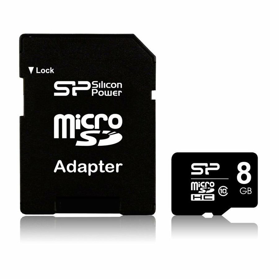 Tarjeta de Memoria Micro SD con Adaptador Silicon Power SP008GBSTHBU1V10SP